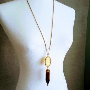 Medallion Ombré Tassel Chain Necklace